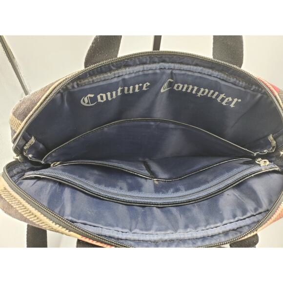 Juicy Couture - Red Plaid Laptop Bag Y2K Vintage Rare! - Picture 13 of 16